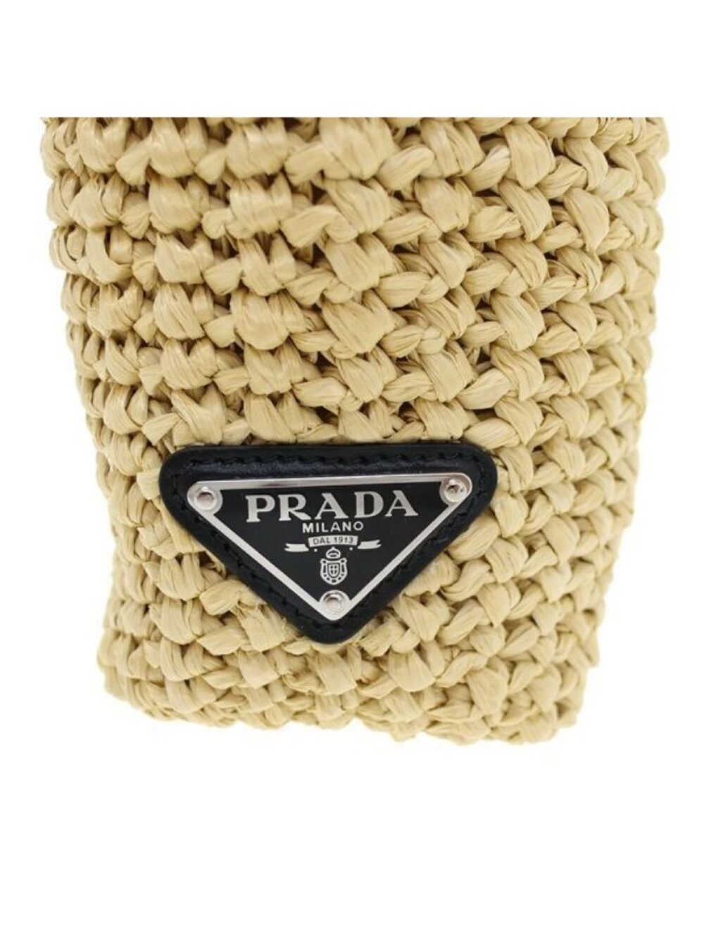 Prada Logo Raffia Clutch - Picture 7 of 9